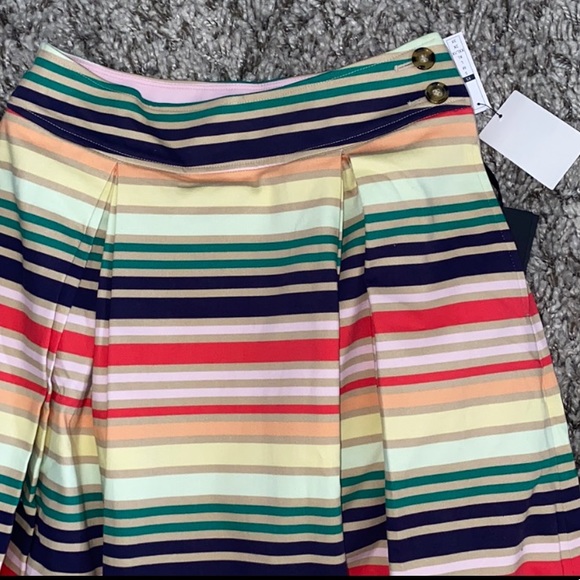 Halogen Multicolor Striped A-Line Skirt - Picture 3 of 8